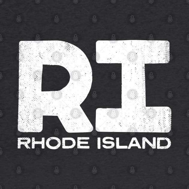 RI Rhode Island Vintage State Typography by Commykaze